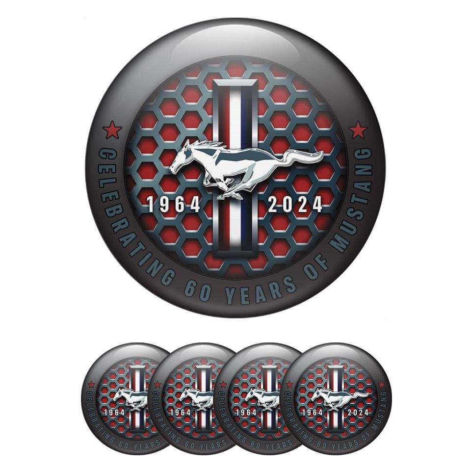 MUSTANG Domed Emblems for Center Caps