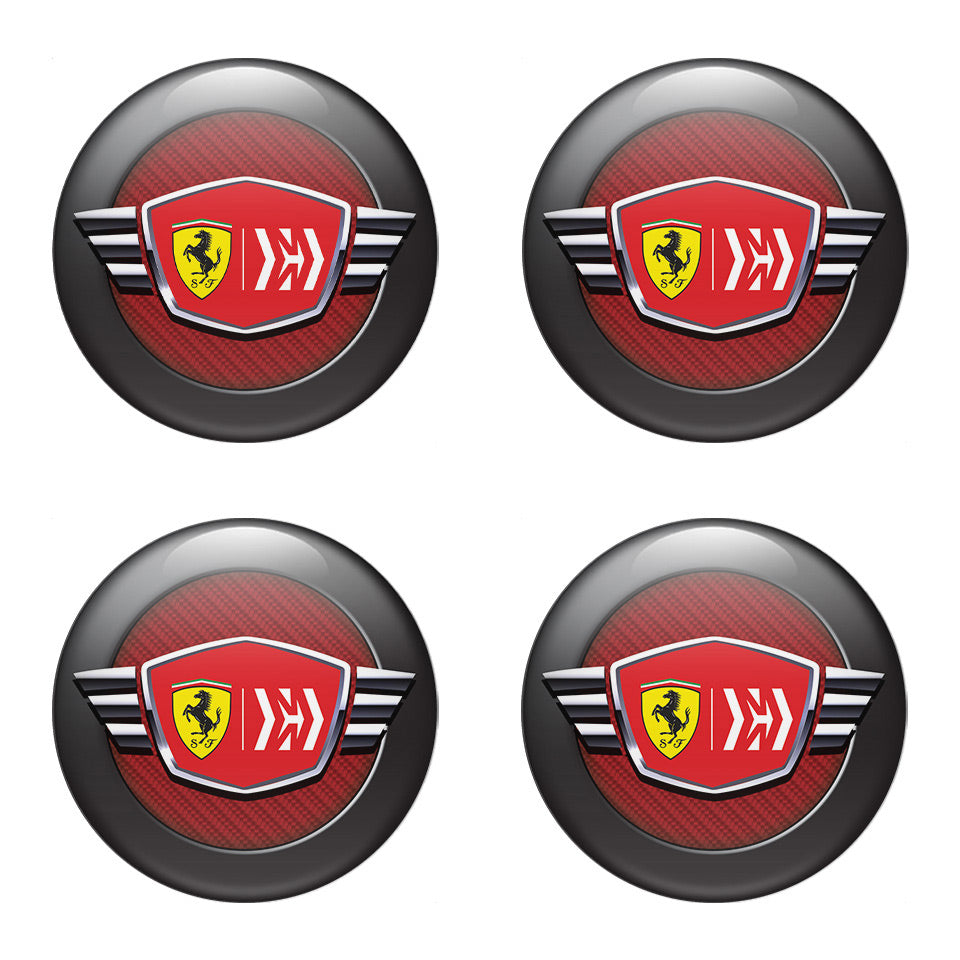 FERRARI Silicone Stickers for Wheel Center Caps