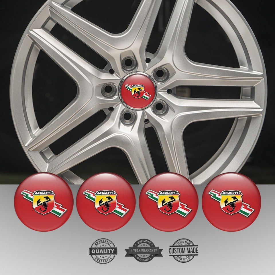 ABARTH Silicone Stickers for Wheel Center Caps