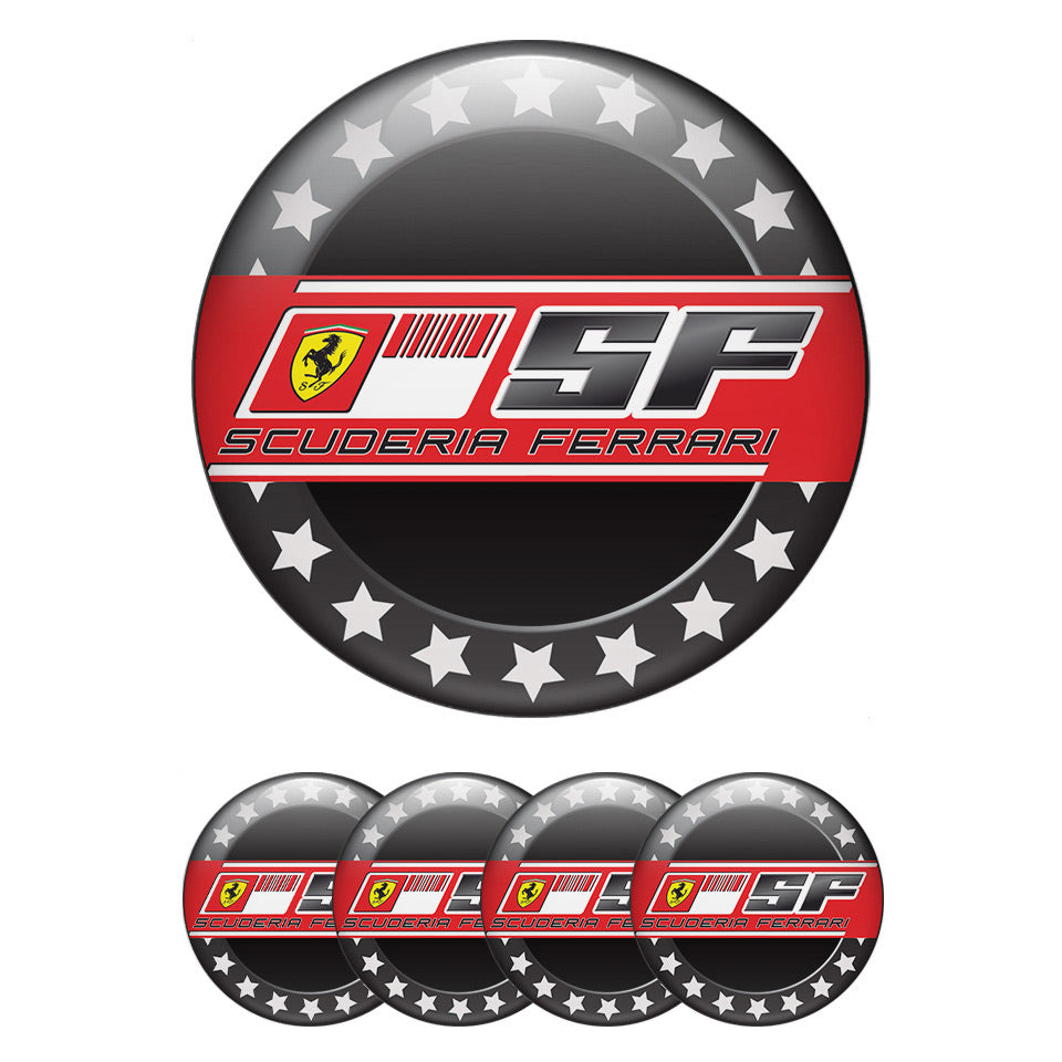 FERRARI Silicone Stickers for Wheel Center Caps