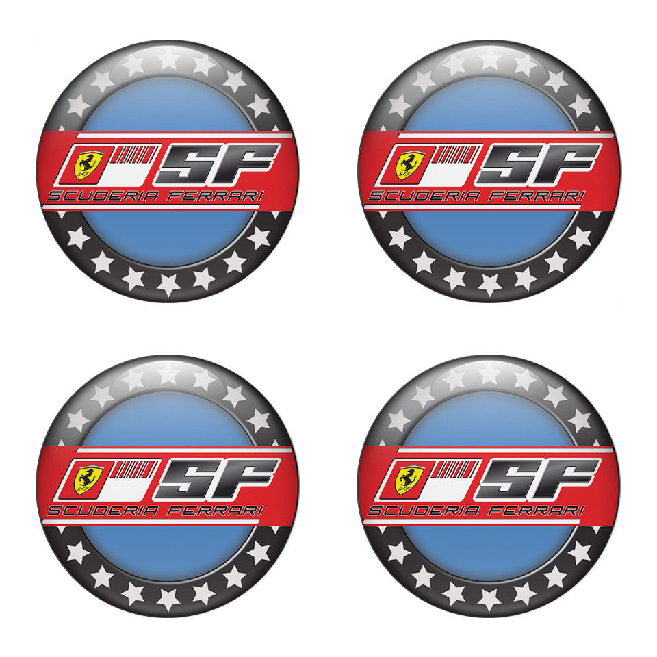 FERRARI Silicone Stickers for Wheel Center Caps