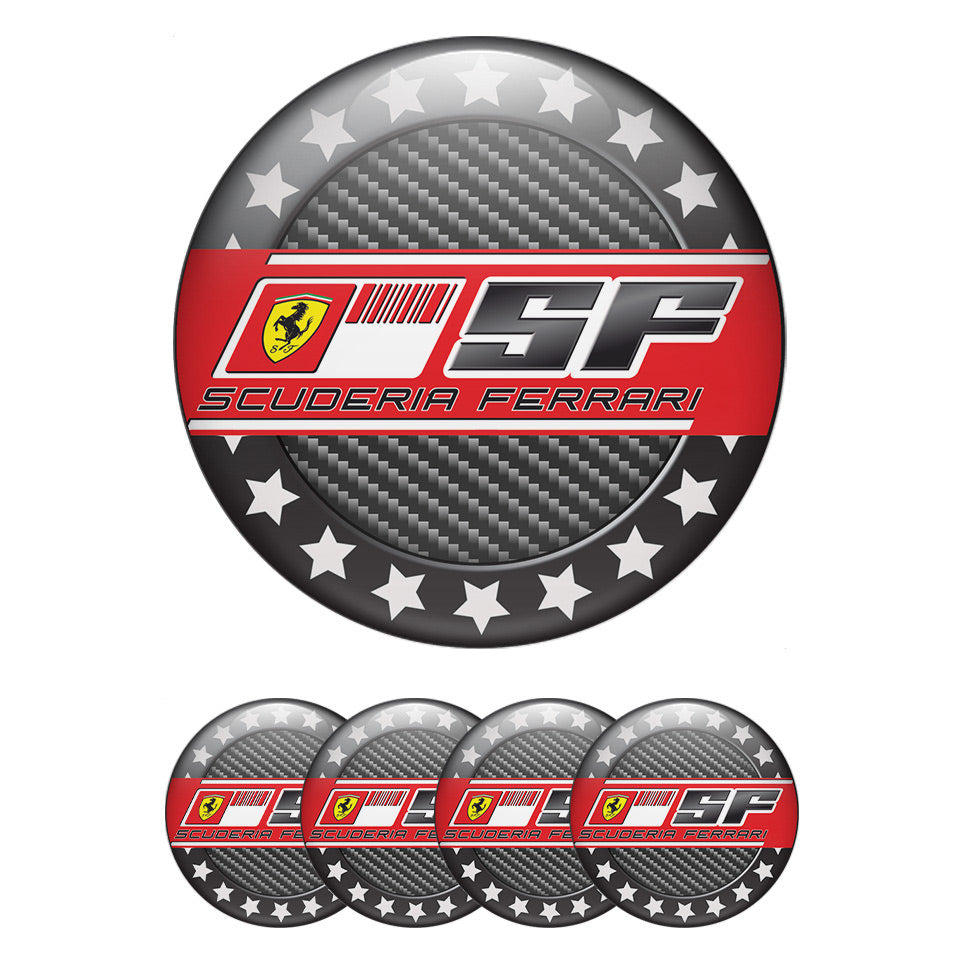 FERRARI Silicone Stickers for Wheel Center Caps