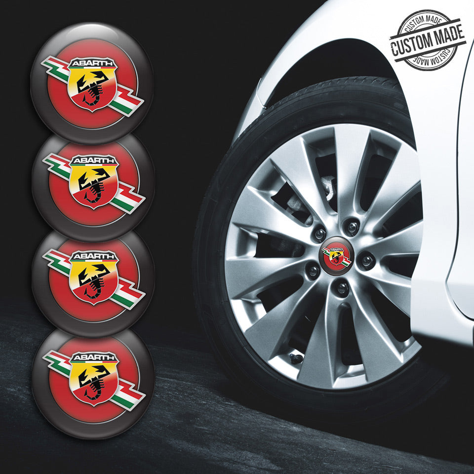 ABARTH Silicone Stickers for Wheel Center Caps