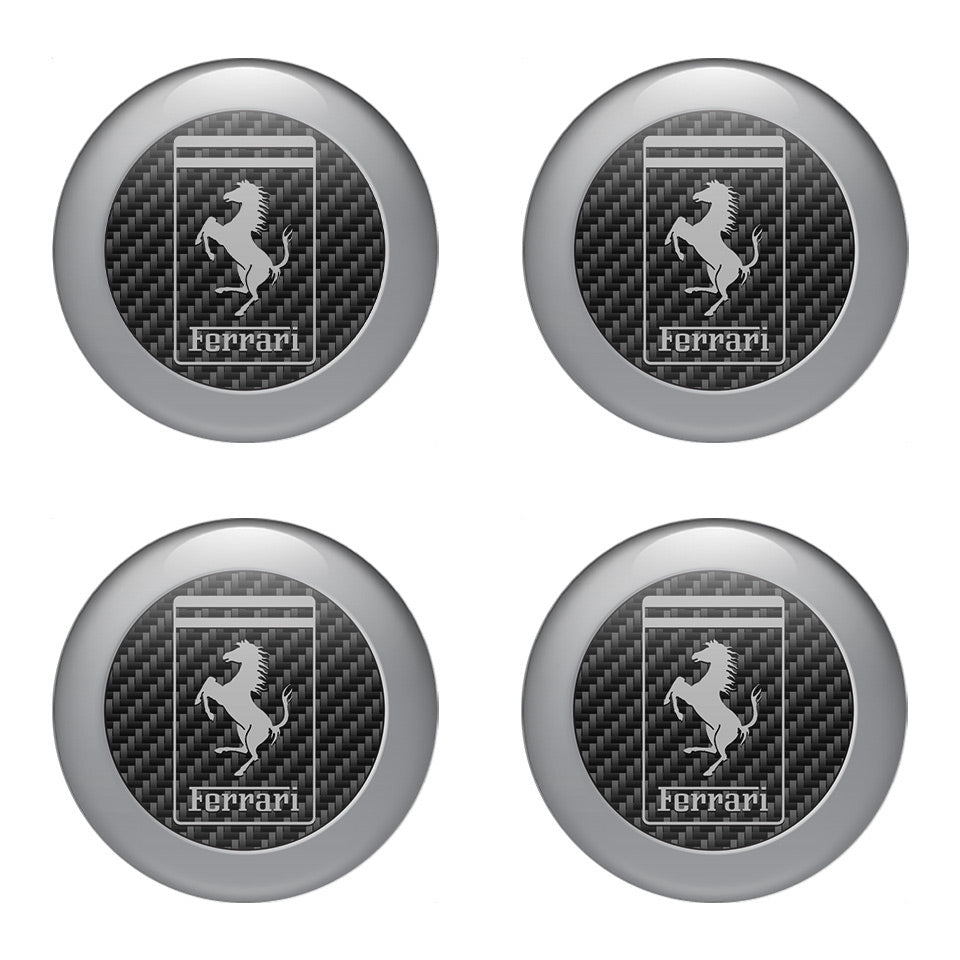 FERRARI Silicone Stickers for Wheel Center Caps