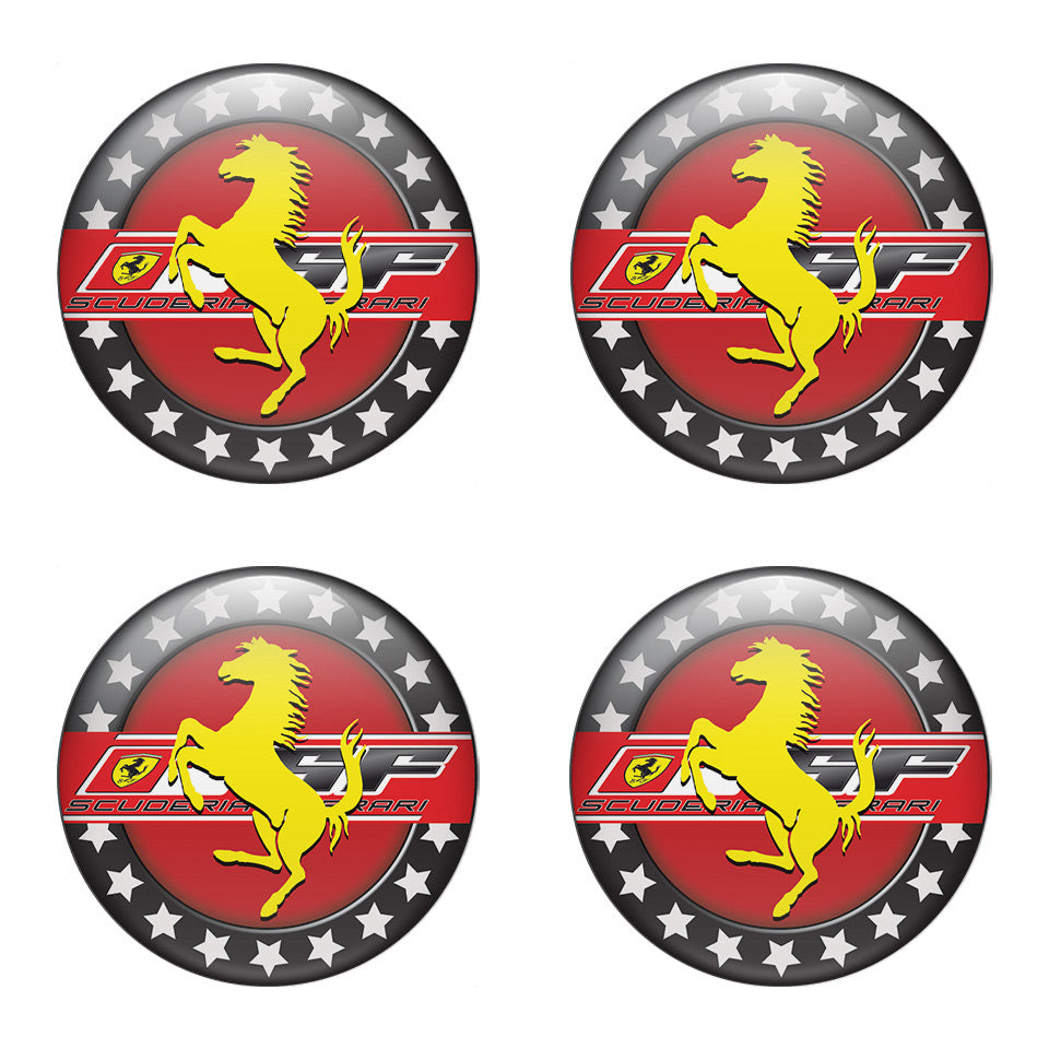 FERRARI Silicone Stickers for Wheel Center Caps