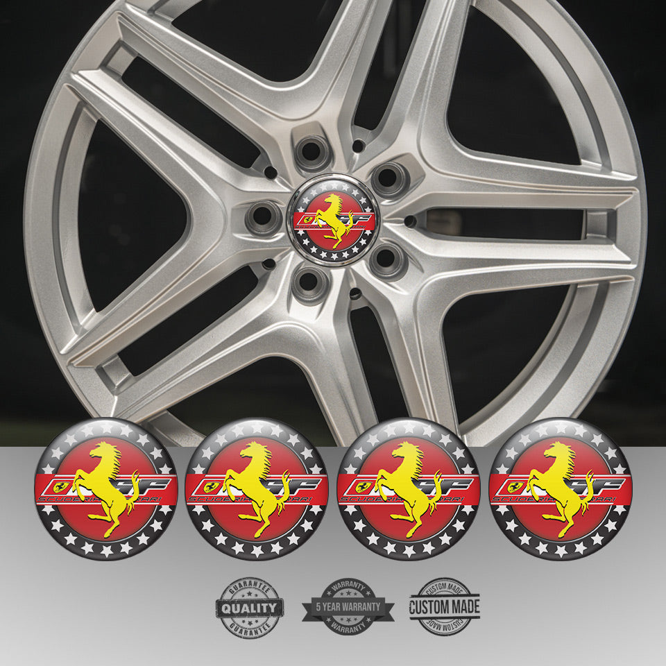 FERRARI Silicone Stickers for Wheel Center Caps