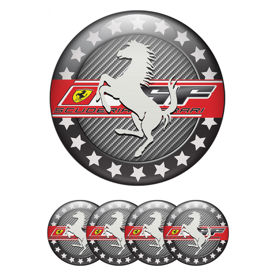 FERRARI Silicone Stickers for Wheel Center Caps