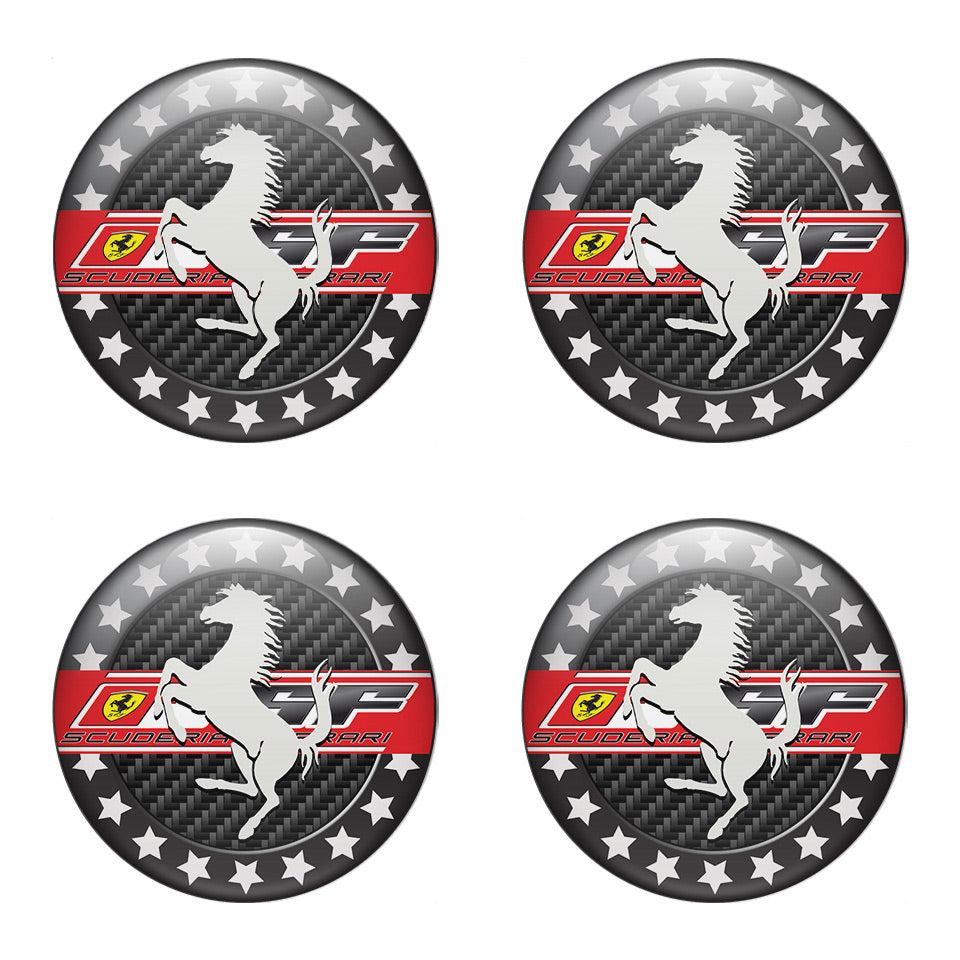 FERRARI Silicone Stickers for Wheel Center Caps