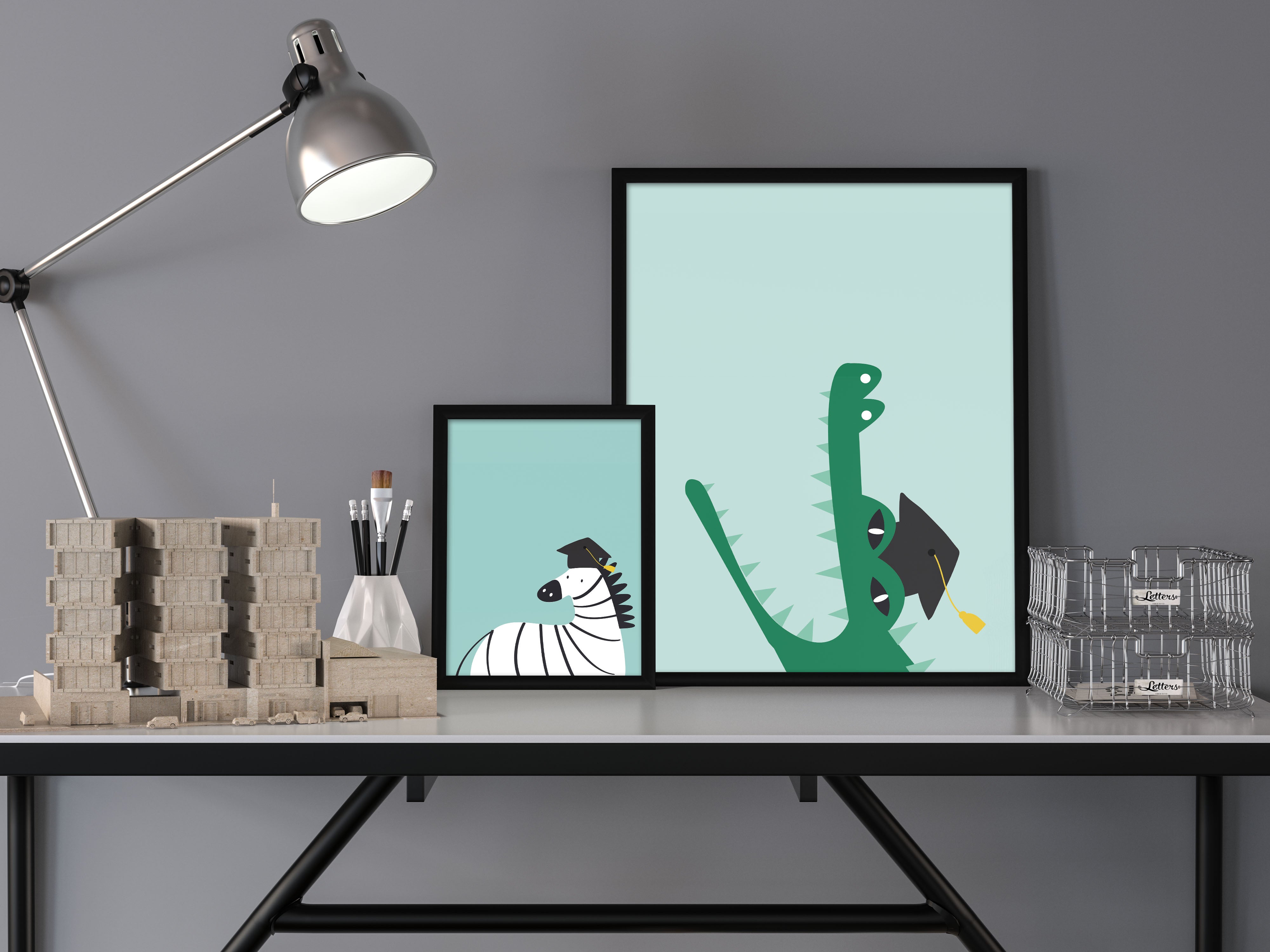 Graduated Crocodile Poster