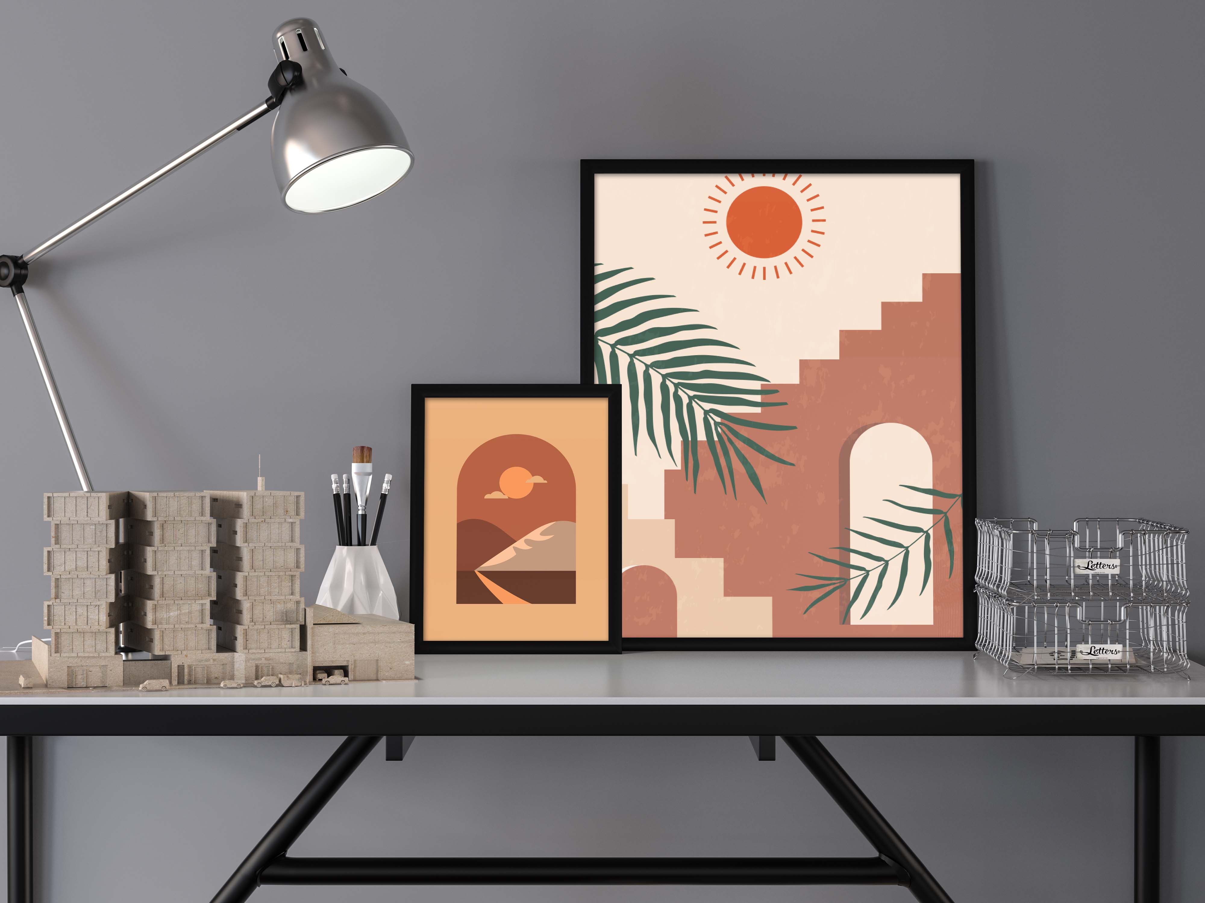 Abstracted Harmony Hues Poster