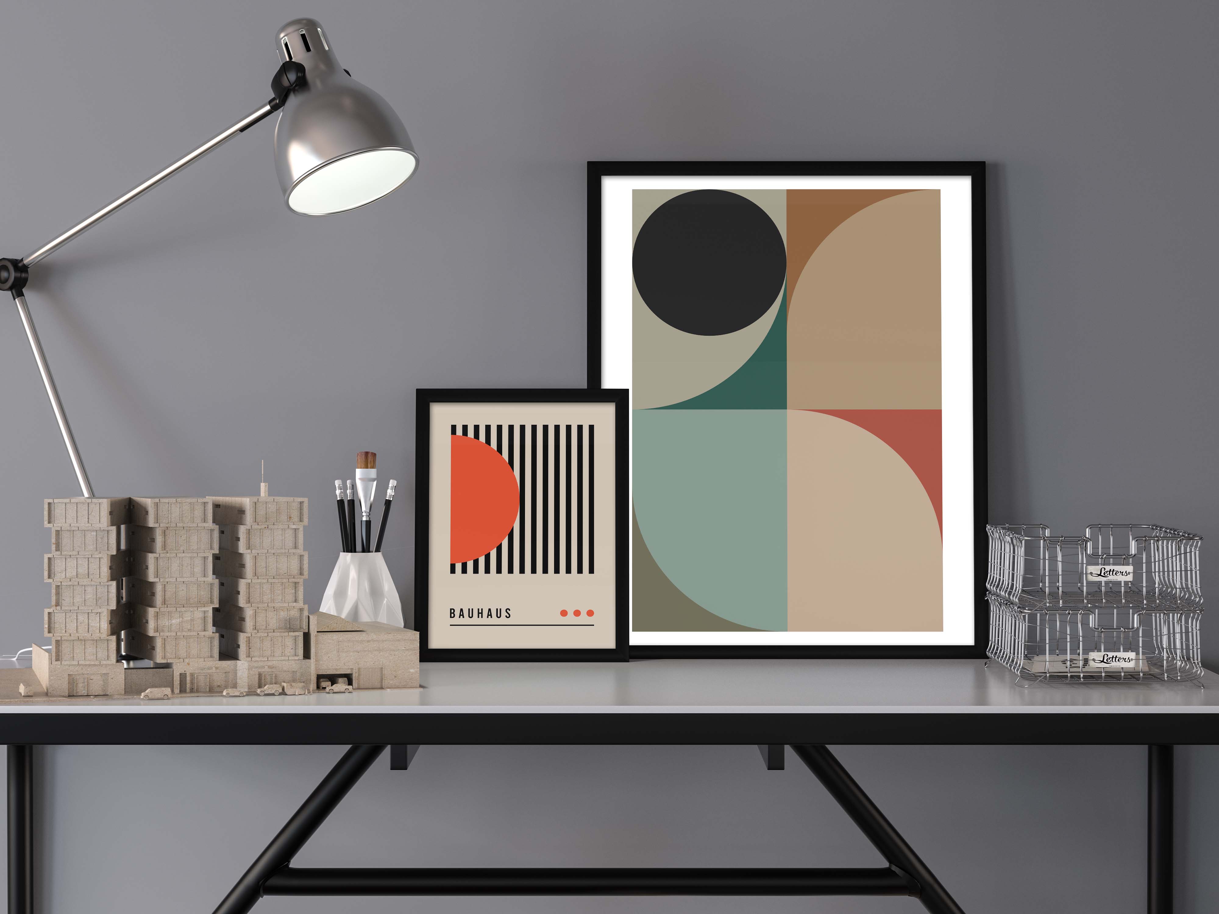 Abstract Constructs BAUHAUS Poster