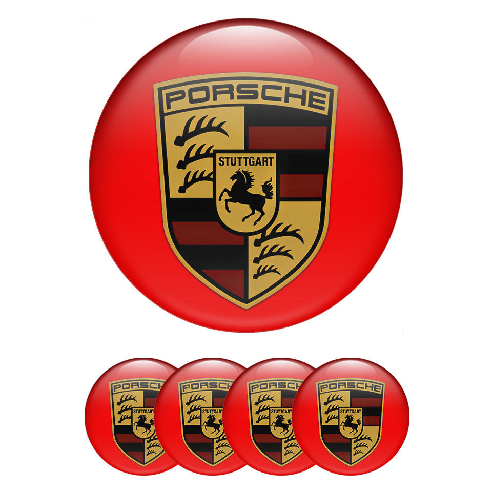 PORSCHE Domed Emblems for Center Caps24