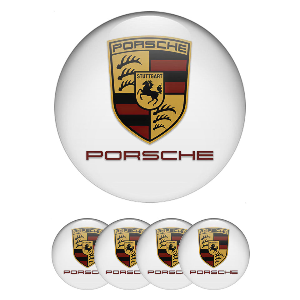 PORSCHE Domed Emblems for Center Caps30