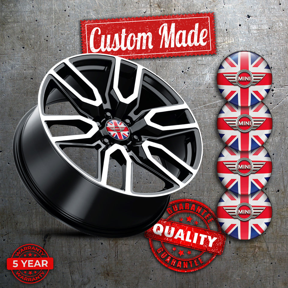 MINI COOPER Silicone Domed Stickers Stylish Hub Cap Wheel Emblems