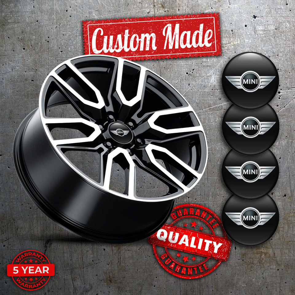 MINI COOPER Silicone Domed Stickers Wheel Emblems for Center Hub Caps Badge