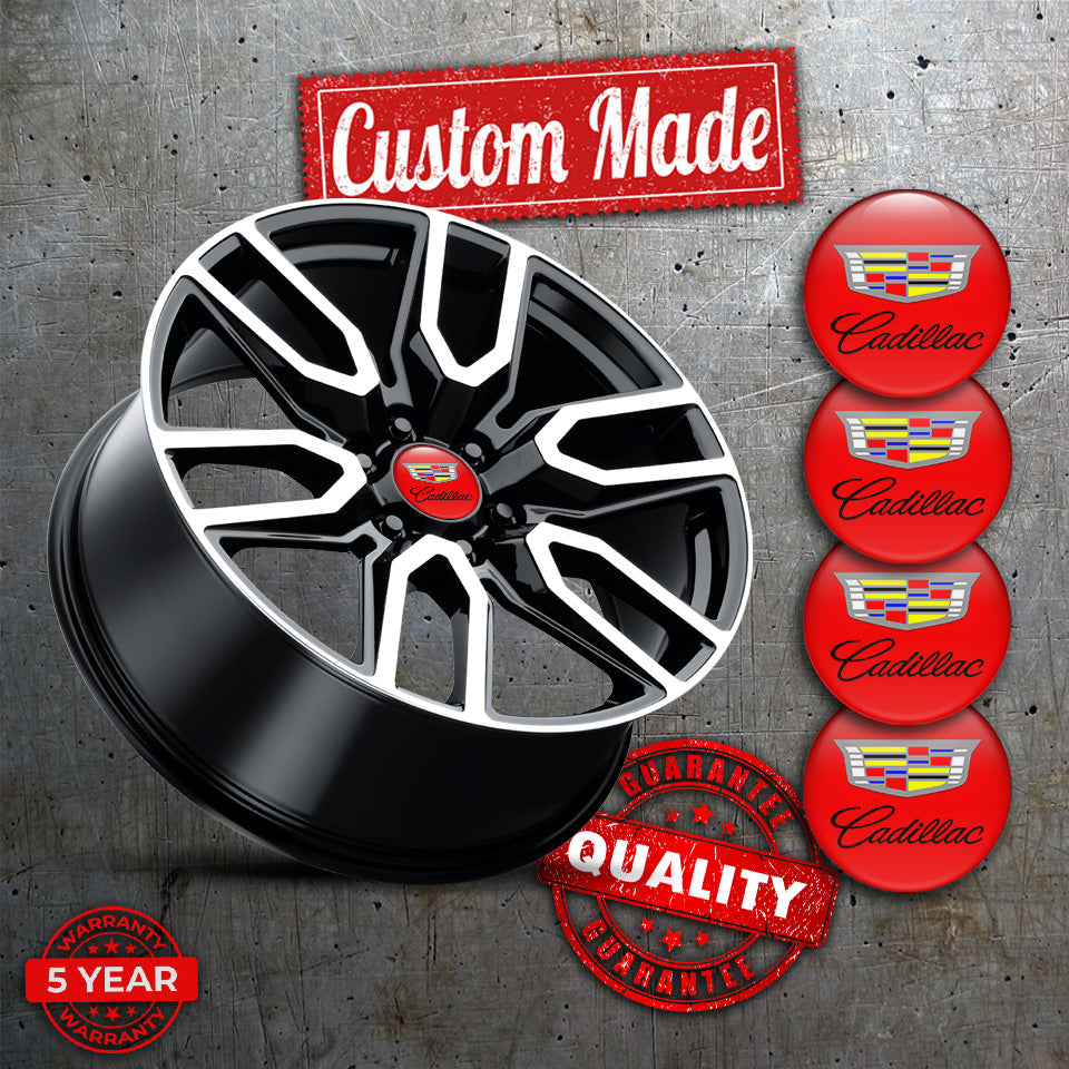 CADILAC Silicone Stickers for Wheel Center Caps