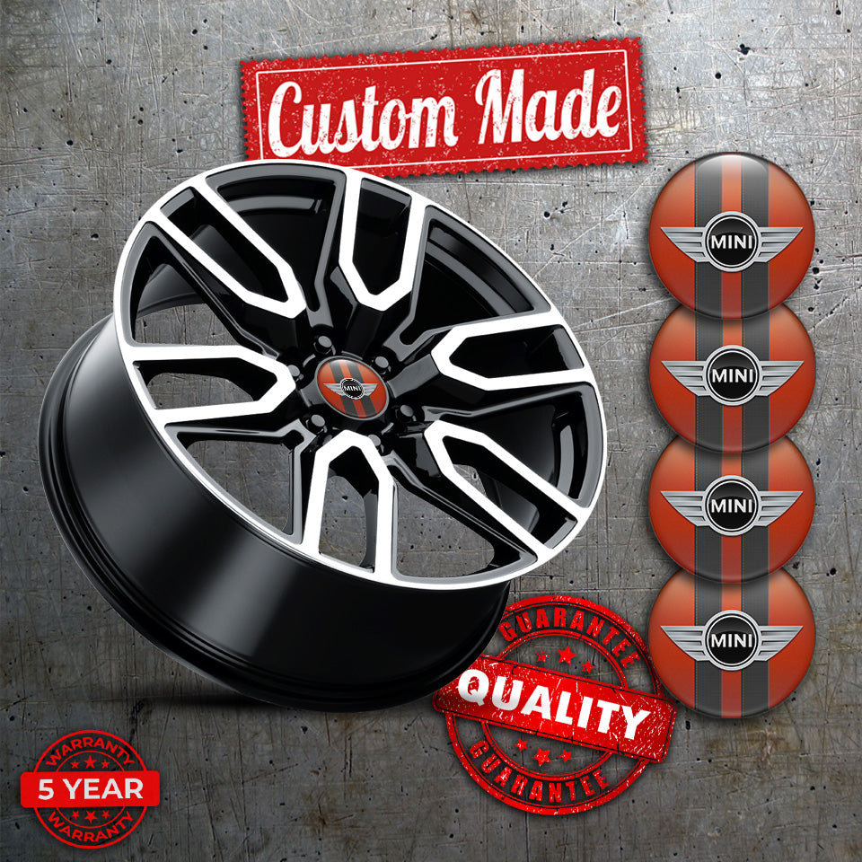 MINI COOPER Silicone Domed Stickers Wheel Emblems for Center Hub Caps Badge