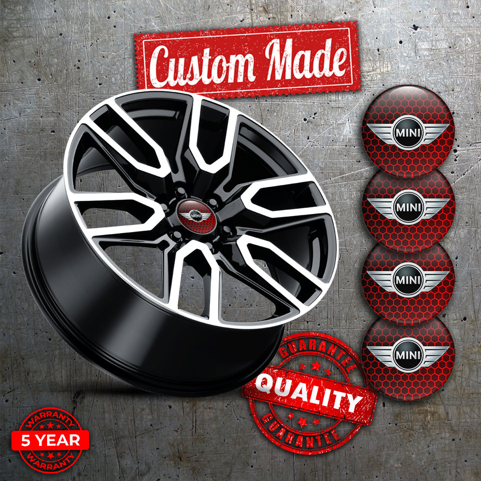 MINI COOPER Silicone Domed Stickers Durable Center Hub Cap Wheel Badges