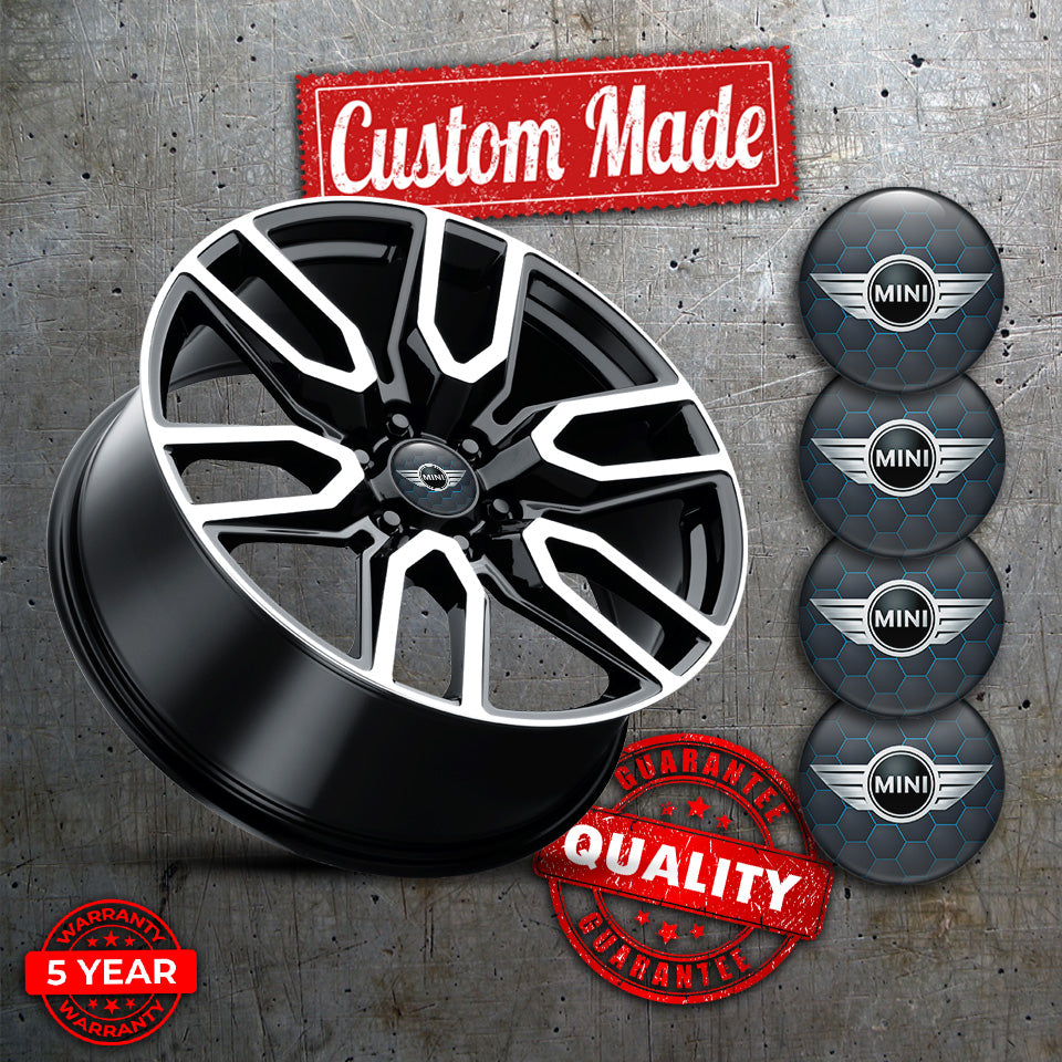 MINI COOPER Domed Stickers 3D Resin Wheel Emblems for Hub Caps