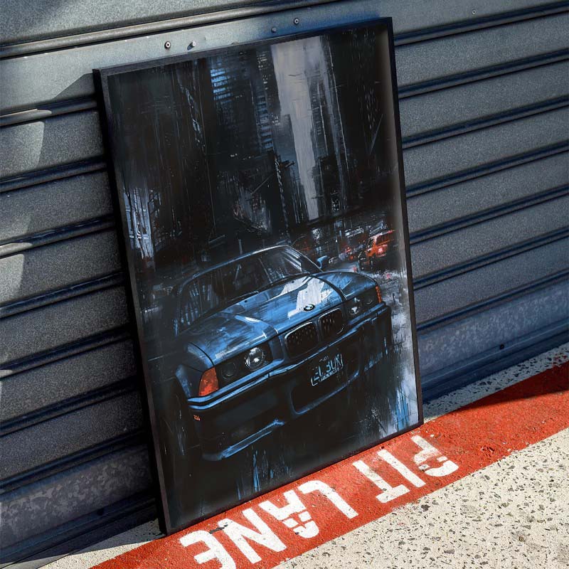 Mysterious BMW Drawing Poster